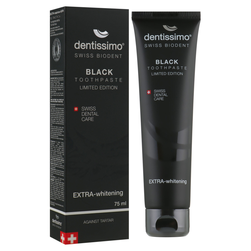 Зубна паста Dentissimo Екстра-Відбілювання ЧОРНА EXTRA-WHITENING BLACK, 75 мл (324304) large popup